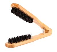 Cepillo de peine enderezar cabello, cepillo de cabello de doble lado de madera de madera anti estática peinador de cabello profesional para suavizado y estilos de cabello liso