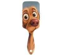 Cepillo de pelo antiestático con diseño de perro Cocker Spaniel de dibujos animados, cepillo masajeador de cuero cabelludo para cabello liso con mango ergonómico para peinar