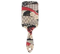 Cepillo de pelo antiestático rojo japonés Zephyr Cherry Blossoms para hombres, cepillo de masaje diseñado para adelgazar el cabello para rizos y ondas definidos sin esfuerzo con mango ergonómico