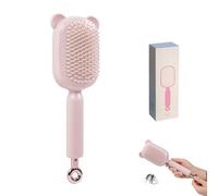 Cepillo de pelo autolimpiable, peine retráctil para desenredar, depilación con un solo clic, masajeador de cuero cabelludo, fácil de limpiar