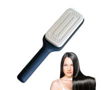 Cepillo de pelo autolimpiante, peine 3D con limpieza con un solo, cepillo de cerdas retráctiles para una fácil depilación, cepillo de masaje antiestático para cabellos y brillantes (24 x 6