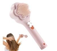 Cepillo de pelo autolimpiante | Peine de limpieza del cuero cabelludo en forma de flor | Peine retráctil compacto - para mujeres y niñas, ducha, después del champú, tocador, baño, viajes diarios