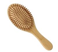 Cepillo de Pelo, Cepillo Pelo de Bambú Natural, Cepillo Redondo Pelo de Madera, Anti-Frizz, Cepillo Desenredante, Para Peinar y Mejorar la Textura del Cabello, Adecuado para Hombres, Mujeres y Niños