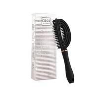 Cepillo de pelo Coco, cepillo desenredante con cerdas de jabalí y lápices de nailon, para cabello húmedo y seco, cepillo de masaje y peinado para hombre y mujer de Sister Young (negro)