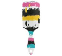 Cepillo de pelo colorido con patrón de trazos para cabello grueso, rizado, fino, largo, corto, húmedo o seco, añade brillo y hace que sea suave para hombres, mujeres y niños