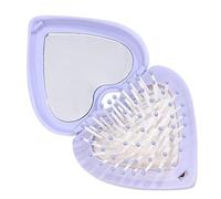 Cepillo de pelo compacto - Cepillo de pelo pequeño en forma de corazón para bolso con cepillo plegable para bolso, cepillo plegable para el pelo, tamaño de viaje para viajes de negocios o viajes