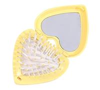 Cepillo de pelo compacto - Cepillo de pelo pequeño en forma de corazón para bolso con cepillo plegable para bolso, cepillo plegable para el pelo, tamaño de viaje para viajes de negocios o viajes