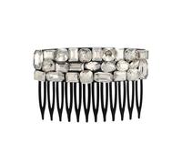Cepillo de pelo con diamantes de imitación franceses recortados para el pelo roto y peine invertido, accesorio para el cabello, negro + cristal