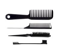 Cepillo de pelo con peine de peinado para mujeres y hombres, cepillos para desenredar, cepillo de burlas, peine de cola con bordes de cola clasificada
