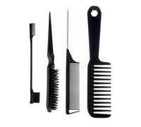 Cepillo de pelo con peine de peinado para mujeres y hombres, cepillos para desenredar, cepillo de pelo para burlar, cepillo de cola con bordes