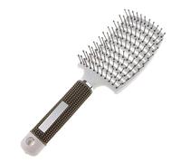 Cepillo de pelo curvado grande con ventilación para desenredar el secado del cuero cabelludo, masaje blanco