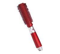 Cepillo de Pelo de Barril Redondo con Cerdas Reforzadas, Previene la Estática, Alisa el Cabello, Secado Rápido, Agarre Cómodo, Material ABS para Salón o Uso Doméstico (rojo)