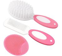 Cepillo de pelo de bebé, cepillo para la cuna de la cuna, peine de pelo de bebé, cepillo de pelo de bebé y peine para recién nacidos y niños pequeños, cepillo de cerdas suaves, ideal para gorra de