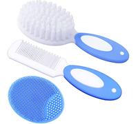 Cepillo de pelo de bebé, cepillo para la cuna de la cuna, peine de pelo de bebé, cepillo de pelo de bebé y peine para recién nacidos y niños pequeños, cepillo de cerdas suaves, ideal para gorra de