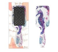 Cepillo de pelo de caballito de mar con diseño de conchas marinas de coral, estrella de mar, húmedo y seco, cojín de aire, cepillo de pelo desenredante de plástico para niños y adultos, regalo de