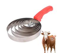 Cepillo de pelo de caballo, peine reversible para pelo de caballo, estrecho de acero con resorte, cepillo para el cuidado del pelo con mango ergonómico, herramienta lateral para el cuidado del cabello