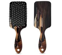 Cepillo de pelo de copa de vino tinto barril de madera botella de vino húmedo seco cojín de aire cepillo de pelo desenredante cepillo de pelo para niños adultos regalo de vuelta a la escuela mujeres