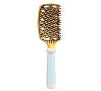 Cepillo de pelo de fibra natural, paleta de doma, herramienta de aseo diario, acabado estático de liberación de nudos, modelado y voluminizador, protocolo de cuidado del cuero cabelludo para