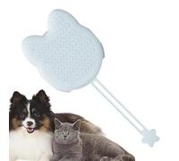 Cepillo de pelo de gato, peine de silicona para gatos, cepillo de aseo para mascotas, peine para lamer el cabello, cepillo de champú para mascotas con agujero para cordón para un molino