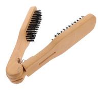 Cepillo de Pelo de Jabalí Khaki, Peine Alisador Manual de Plástico