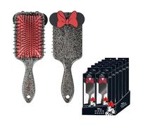 Cepillo de Pelo de Minnie - Color Negro - Cepillo Desenredante - Diseño Estampado de Minnie Mouse - Producto Original