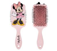 Cepillo de Pelo de Minnie Mouse - Color Rosa - Elaborado en Plástico ABS - Duradero y Resistente - Diseño con la Forma de Minnie - Producto Original Diseñado en España
