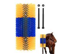 Cepillo de pelo de oveja, cepillo para pelo de animales, herramienta para el cuidado de animales de granja con doble tornillo para la circulación sanguínea y la salud general de caballos, mulas