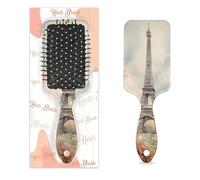 Cepillo de pelo de pintura floral de la Torre Eiffel de París, cepillo de pelo húmedo y seco, cepillo de pelo desenredante de plástico para niños y adultos, regalo de vuelta a la escuela, mujeres y