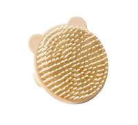 Cepillo de pelo de silicona suave para bebé con cerdas suaves para masaje del cuero cabelludo infantil y hora del baño, comodidad con diseño de oso encantador, cepillo de pelo de dibujos animados