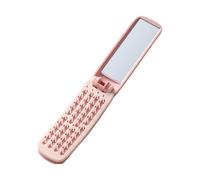 Cepillo de pelo de viaje: peine plegable portátil, cepillo de espejo compacto, fácil cuidado diario, accesorio de viaje ligero, peinado rápido, herramienta de cuidado personal para mujeres, niñas, bol