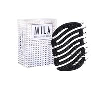 Cepillo de pelo Mila Pocket - Mini cepillo compacto con lápices de nailon y cabezales de masaje | para cabello húmedo y seco | Cepillo de viaje para hombre y mujer de Sister Young (negro)