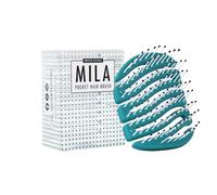 Cepillo de pelo Mila Pocket - Mini cepillo compacto con lápices de nailon y cabezales de masaje | para cabello húmedo y seco | Cepillo de viaje para hombre y mujer de Sister Young (verde)