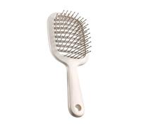 Cepillo de pelo moderno con estructura ventilada y cerdas suaves, mango ergonómico para diferentes tipos de cabello, cepillo de secado rápido