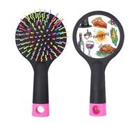 Cepillo de pelo para desenredar el cabello con patrón de acuarela Happy Thanksgiving Day