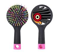 Cepillo de pelo para desenredar el pelo con base de plumas, diseño de arte indio