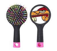 Cepillo de pelo para desenredar el pelo, diseño de cabeza de animal, diseño de arte indio