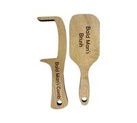 Cepillo de pelo para sofá como regalo para un hombre calvo, regalo de broma contra la caída del cabello en hombres, divertido cepillo de madera sin pelo y peine sin dientes como set de regalo para