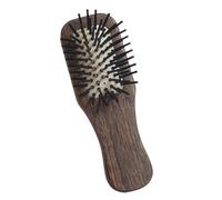 Cepillo de pelo pequeño compacto y elegante de madera de haya con paleta de aire de masaje calmante suave en el cabello y el cuero cabelludo