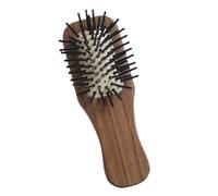 Cepillo de pelo pequeño de madera de haya natural con mango cómodo y estimulante del cuero cabelludo, accesorio para el cuidado del cabello