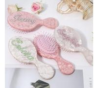 Cepillo de pelo personalizado con diamantes de imitación, regalo de dama de honor, cepillo de pelo con nombre, cepillo de pelo personalizado para todos los tipos de Hari, regalo para cumpleaños, bodas