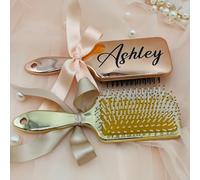 Cepillo De Pelo Personalizado Para Niña Con Nombre, Cepillo De Masaje Personalizado Para Bodas, Aniversarios, Navidad, Día De La Madre, Cumpleaños Y Regalo De Dama De Honor