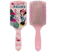Cepillo de pelo plano de Disney, 22 cm, en caja de regalo (Minnie Mouse, flamenco)