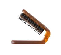 Cepillo de pelo plegable de conejillo de indias, cepillo de pelo portátil de viaje para hombres y mujeres, cepillo alisador y rizador 2 en 1 con función de masaje, diseño plegable compacto para uso