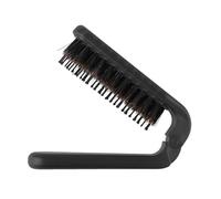 Cepillo de pelo plegable de conejillo de indias, cepillo de pelo portátil de viaje para hombres y mujeres, cepillo alisador y rizador 2 en 1 con función de masaje, diseño plegable compacto para uso en