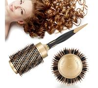 Cepillo de Pelo Redondo, Cepillo Antiestático Profesional del Pelo del Salón que Peina el Cepillo del Estilo de La Tela Cruzada del Nilón de La Tela Cruzada(53mm)