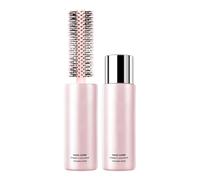 Cepillo de pelo redondo compacto portátil con cerdas de silicona ABS suave voluminizador compacto redondo cepillo de pelo portátil diseño de viaje cerdas de silicona ABS suave voluminización