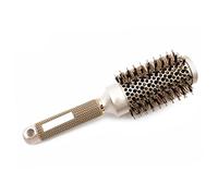 Cepillo De Pelo Redondo Peine De Secado Por Soplado Cepillos De Cerdas De Jabalí Cerámica Térmica Antiestática Para Peinar El Cabello Rizado, Cepillo Redondo Para Secado Por Soplado