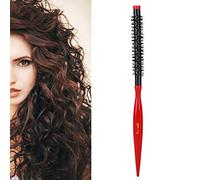 Cepillo de Pelo Redondo Pequeño, Mini Tubo de Aluminio, Cerdas de Nailon, Cepillo Redondo para Peinar el Cabello, Cepillo para el Cabello con Punta Puntiaguda, Cepillo con (1)