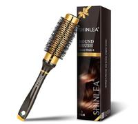 Cepillo de pelo redondo pequeño para cabello corto, cepillo de rodillo de aluminio para secado con flequillo, cepillos de pelo de salón para mujer, cabello rizado y liso, barril de 1.3 pulgadas, 1.9