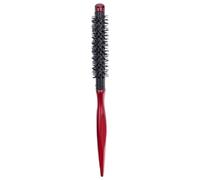 Cepillo de pelo redondo pequeño para secado con cerdas de nailon suave, cepillo de peinado para peinar rizados secos y rizados de 4 rodillos